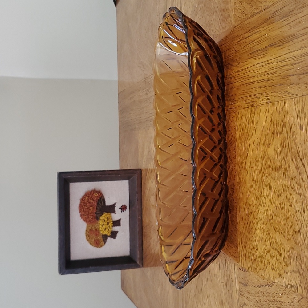 Indiana Glass Pretzel Pattern Relish Dish 💛